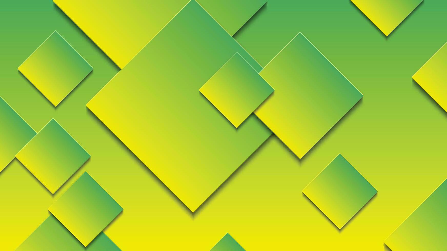 abstrato verde e amarelo gradiente fundo com retângulo linhas vetor