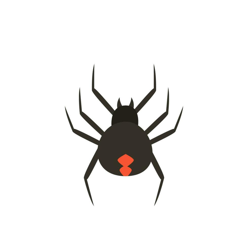 vetor cenário do fofa desenho animado vermelho costas aranha isolado em branco fundo.