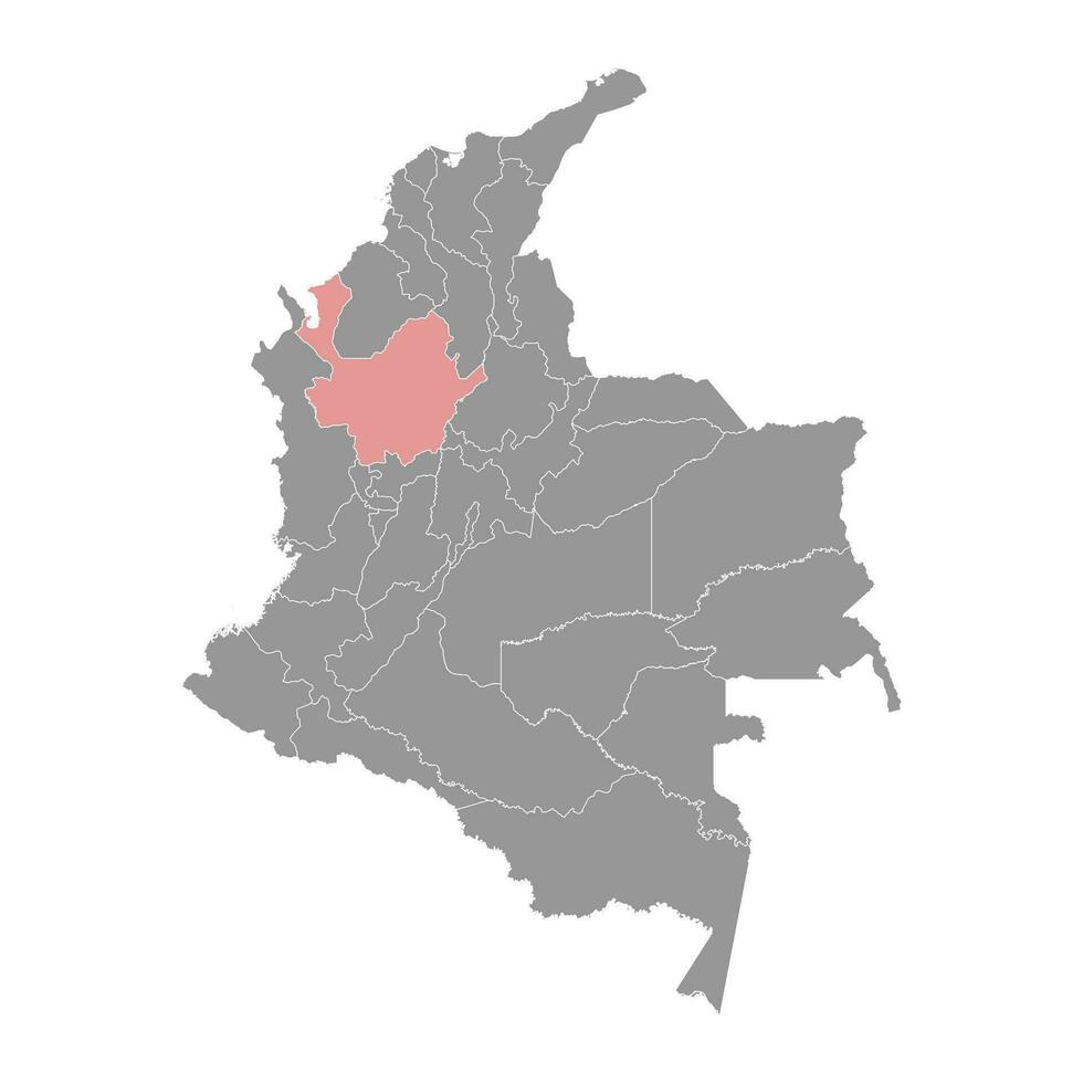 Antioquia departamento mapa, administrativo divisão do Colômbia. vetor