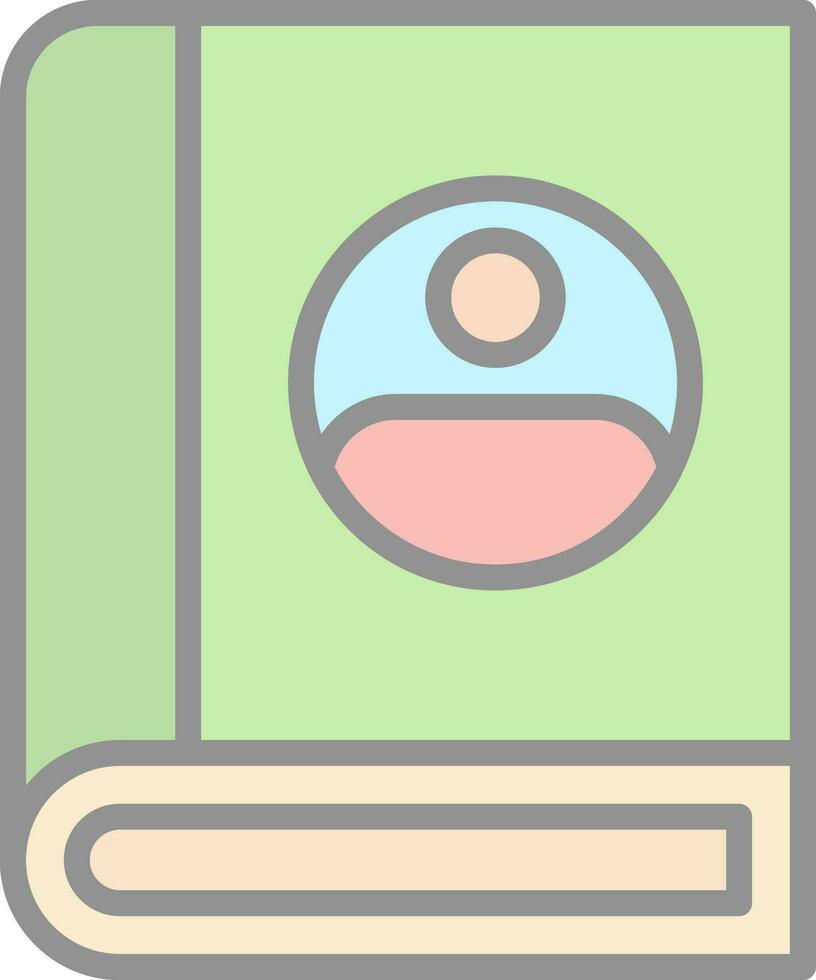 design de ícone de vetor de livro de contato