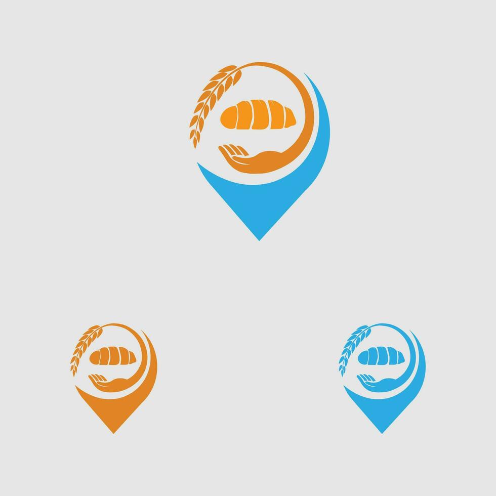 Comida ponto logotipo desenhos conceito vetor, restaurante logotipo desenhos modelo ilustração vetor