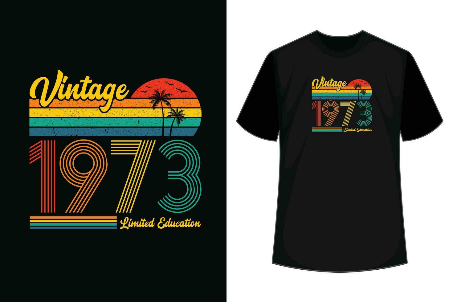 50. ano velho presentes vintage 1973 limitado edição 50 aniversário camiseta vetor