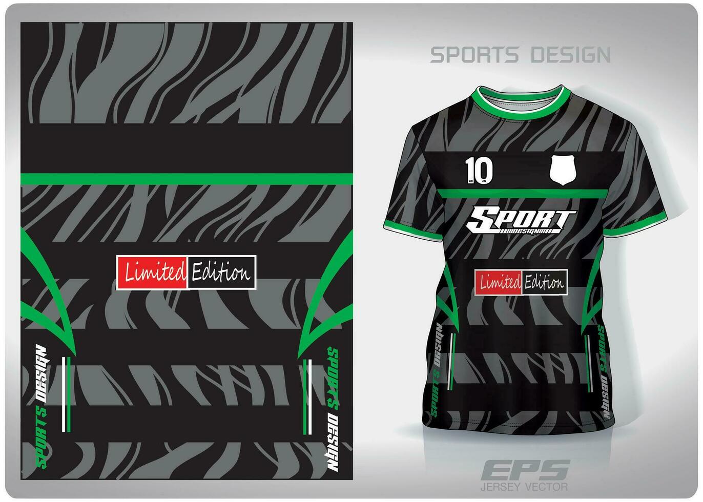 vetor Esportes camisa fundo imagem.preto e cinzento água ondas com verde listras padronizar projeto, ilustração, têxtil fundo para Esportes camiseta, futebol jérsei camisa