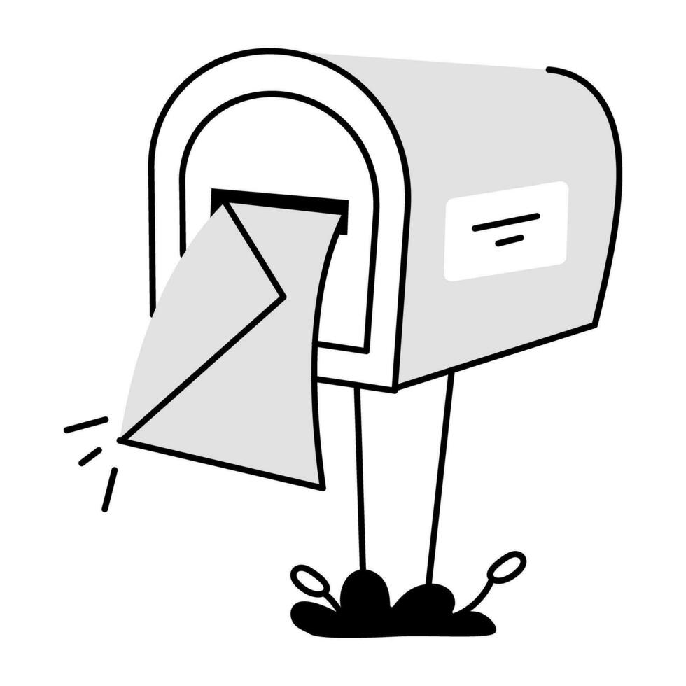 conceitos de caixa de correio da moda vetor