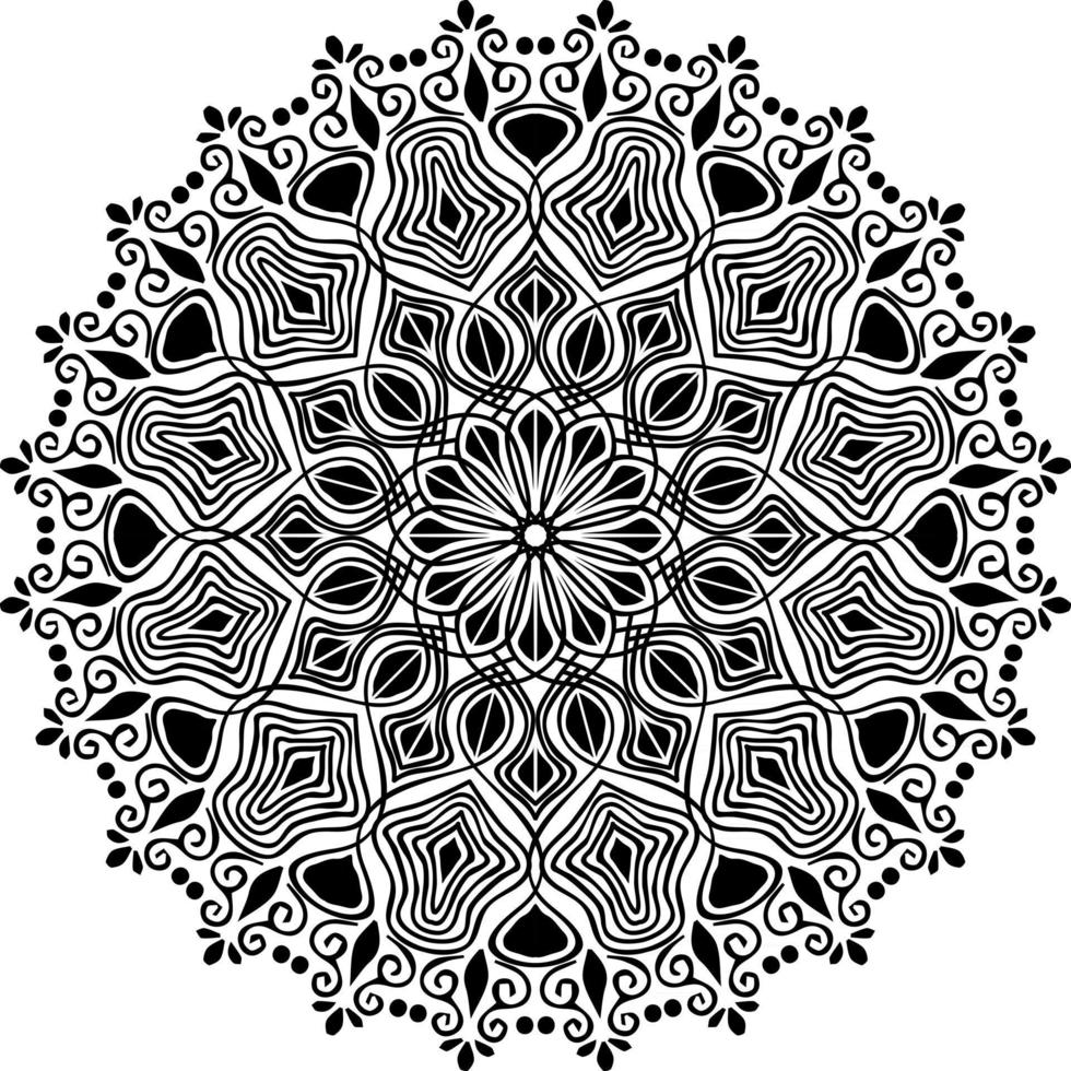 desenho de mandala ornamental de casamento para o fundo de henna vetor