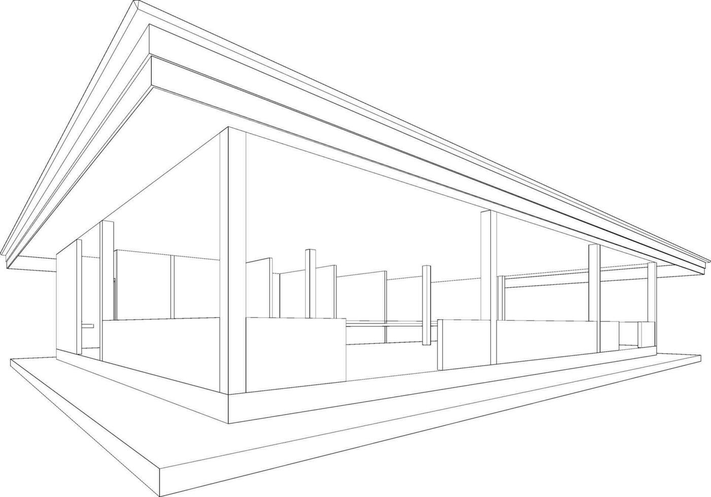 ilustração 3D do projeto de construção vetor