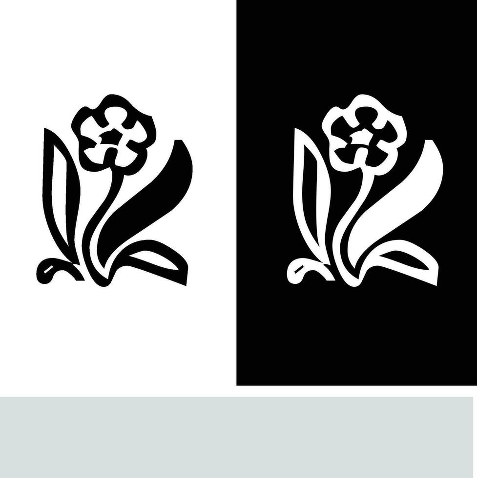 abstrato desatado padronizar com silhuetas flores dentro Preto e branco. floral recorrente monocromático fundo. sem fim impressão textura. tecido Projeto. papel de parede - vetor
