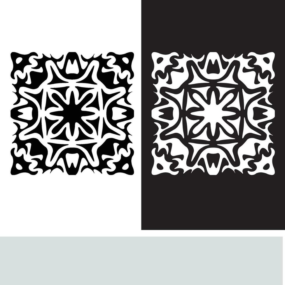 abstrato desatado padronizar com silhuetas flores dentro Preto e branco. floral recorrente monocromático fundo. sem fim impressão textura. tecido Projeto. papel de parede - vetor