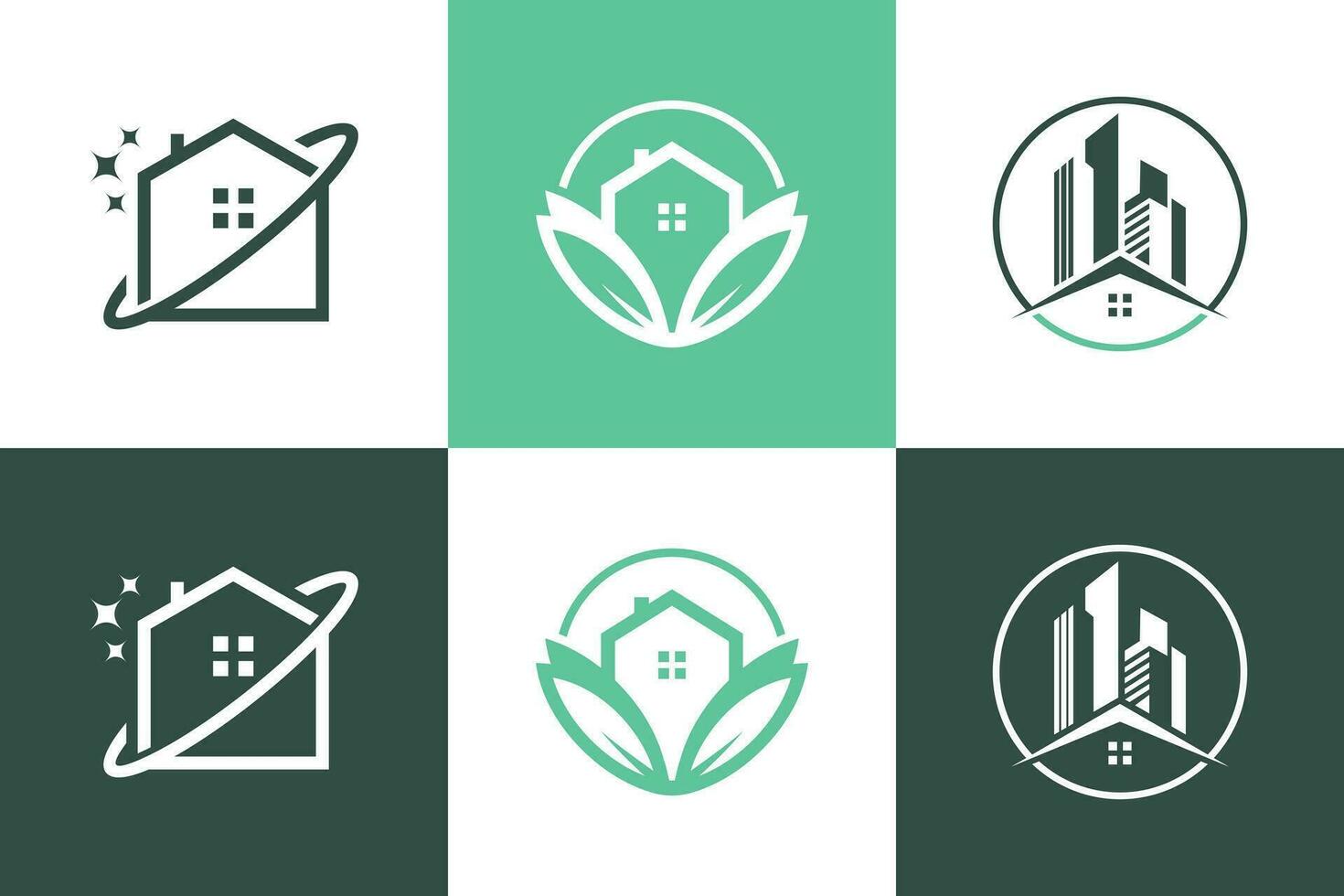 conjunto do construção logotipo Projeto elemento vetor ícone com criativo idéia