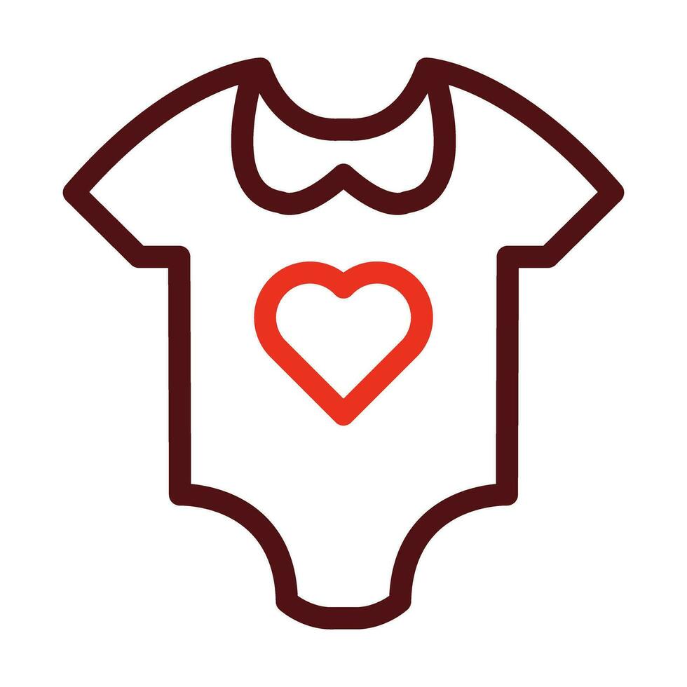 bebê roupas vetor Grosso linha dois cor ícones para pessoal e comercial usar.