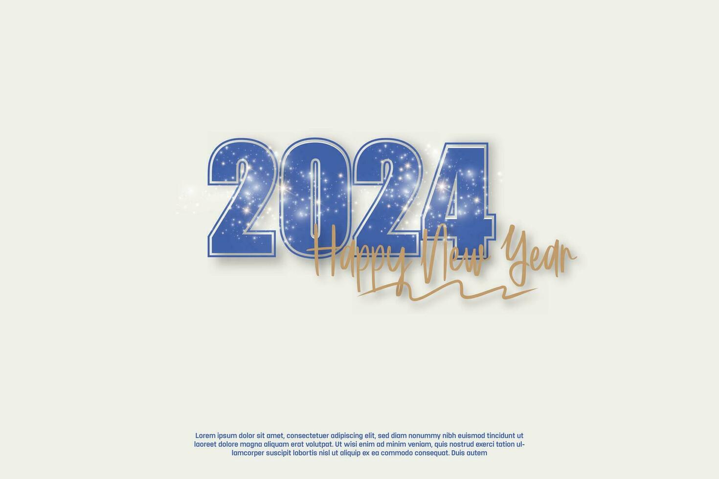 retro Projeto feliz Novo ano 2024. com uma Sombrio e brilhante fundo do a Prêmio fundo para bandeiras, cartazes ou calendário. vetor