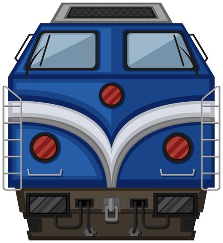 Design de trem azul sobre fundo branco vetor