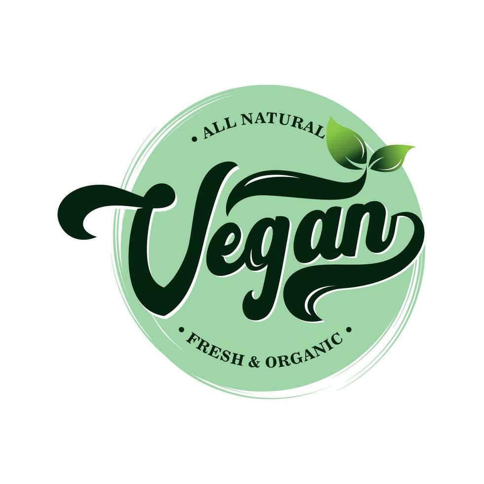 vegano tipografia logotipo Projeto vetor