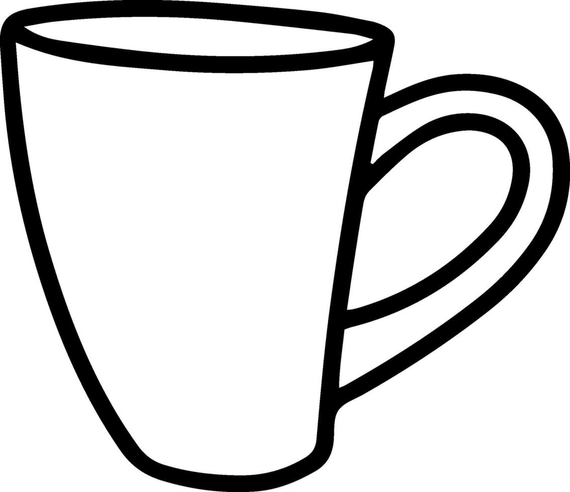 ilustração vetorial de caneca em estilo doodle vetor