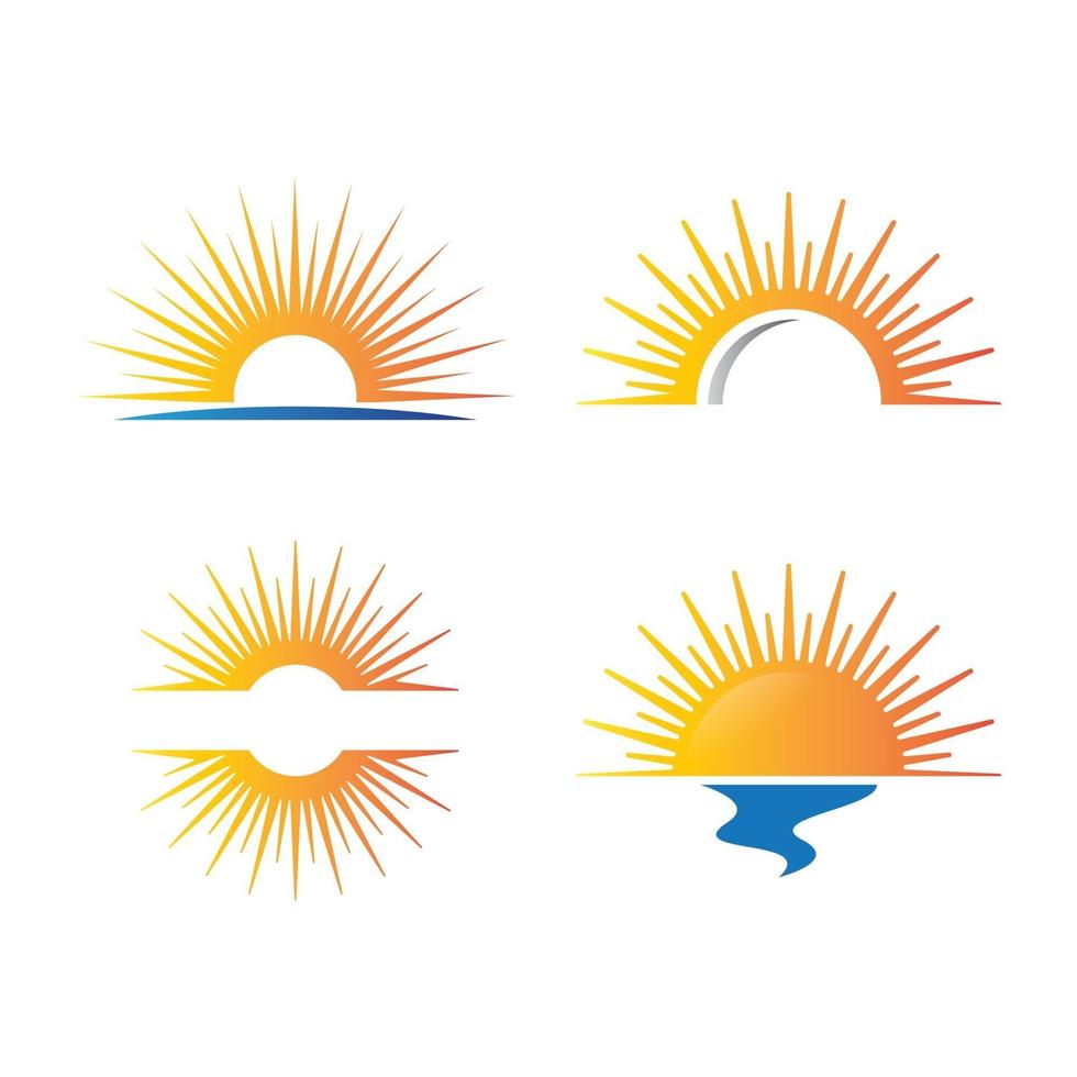 imagens do logotipo do pôr do sol vetor