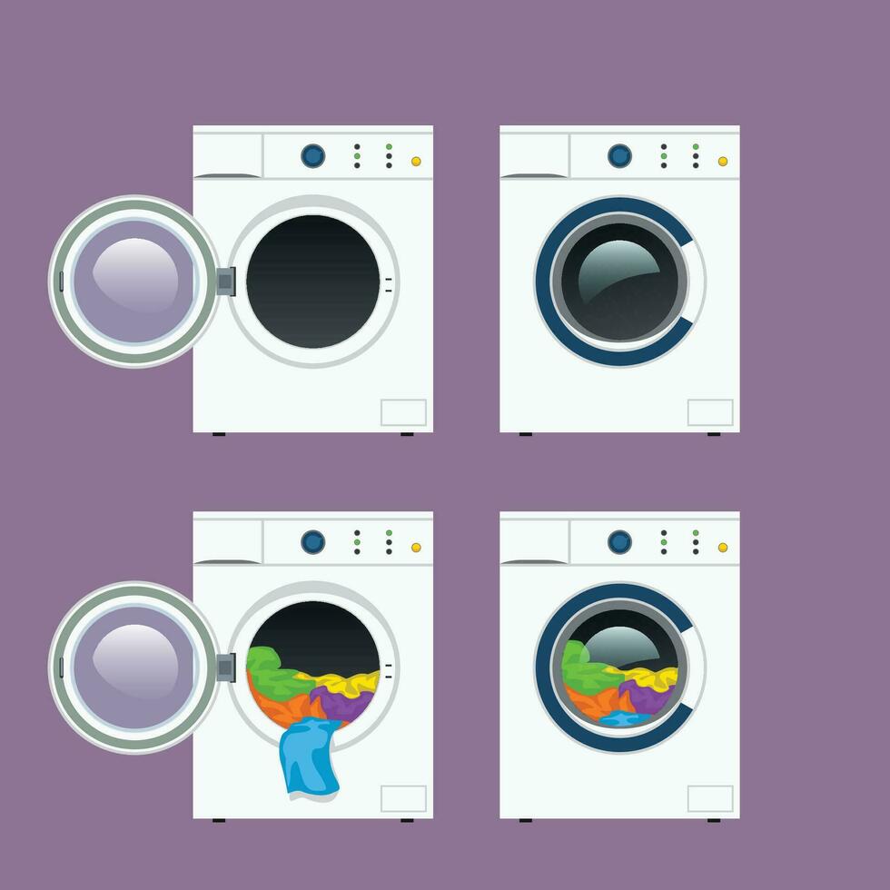 lavar máquina conjunto vetor