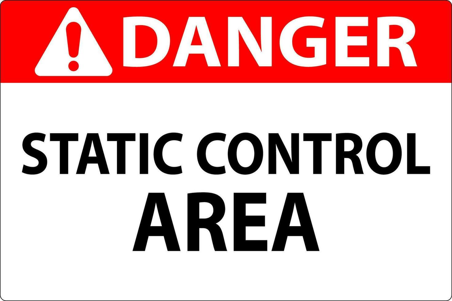 Perigo placa estático ao controle área vetor