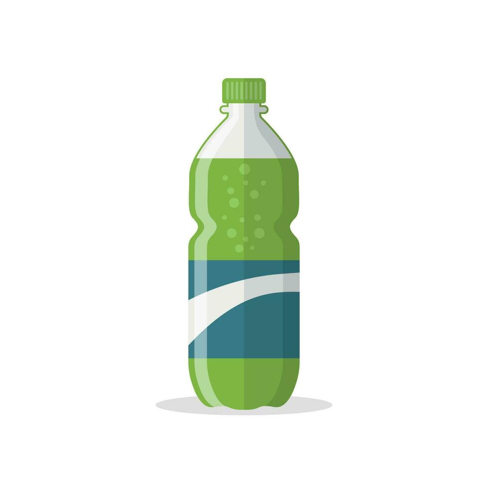 refrigerante beber ícone dentro plano estilo. plástico garrafa vetor ilustração em isolado fundo. água bebida placa o negócio conceito.