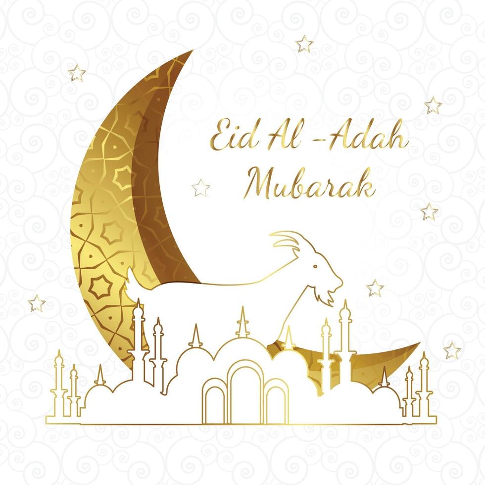 pôster de eid al-adah mubarak vetor