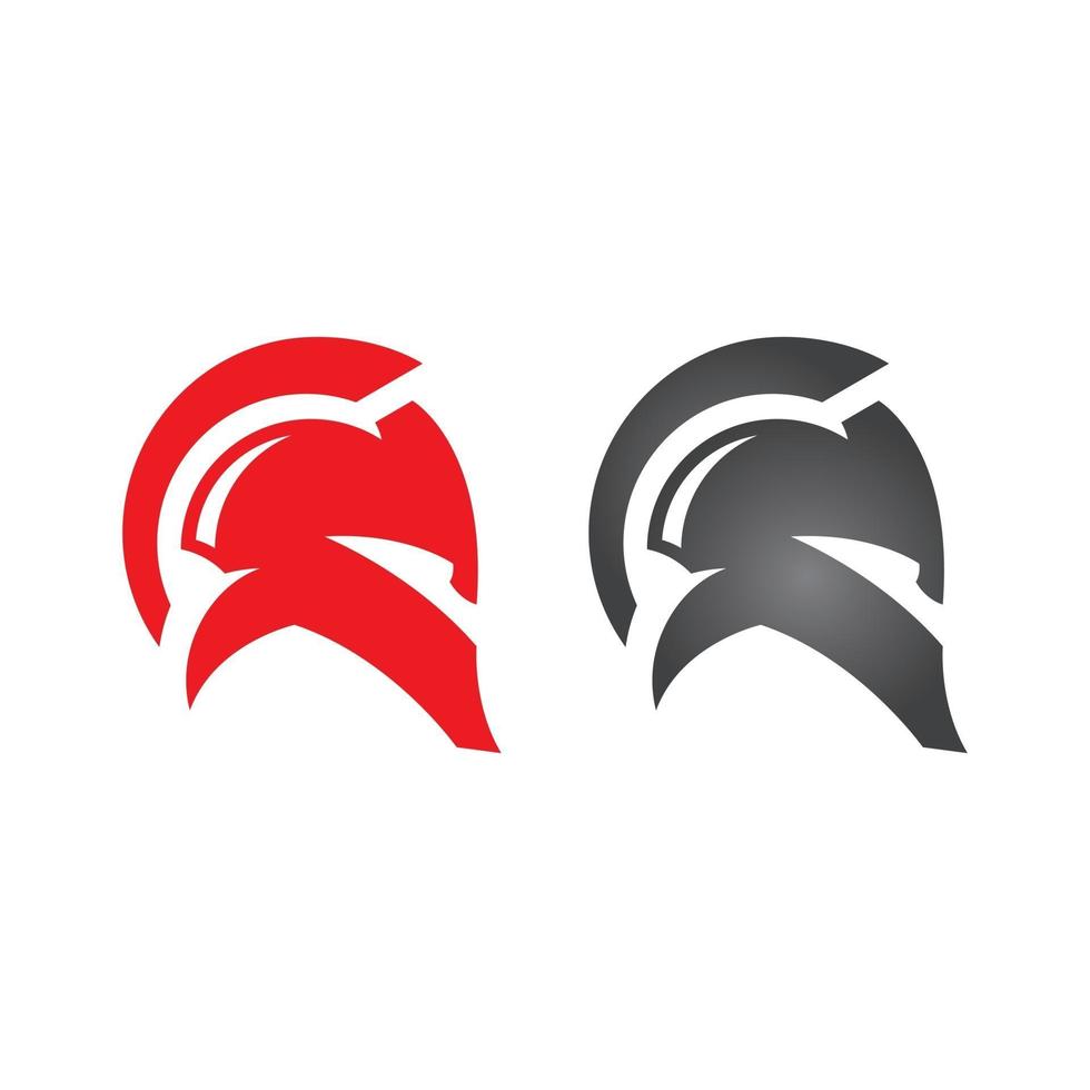 Projeto do logotipo do capacete espartano vetor