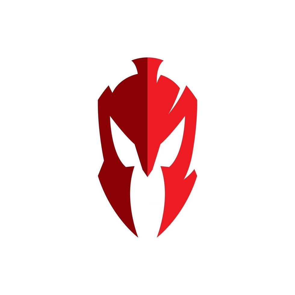 Projeto do logotipo do capacete espartano vetor
