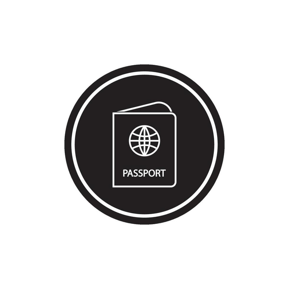 vetor de ícone de passaporte