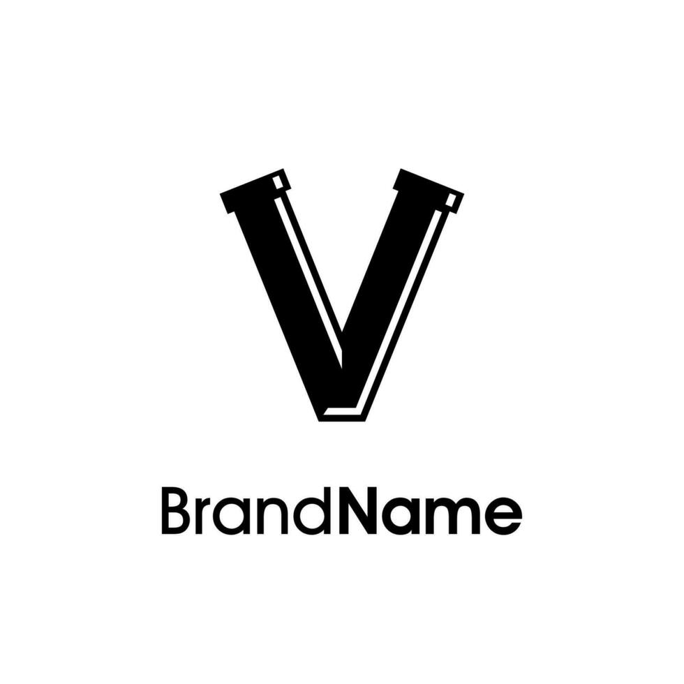 moderno inicial v encanamento logotipo vetor