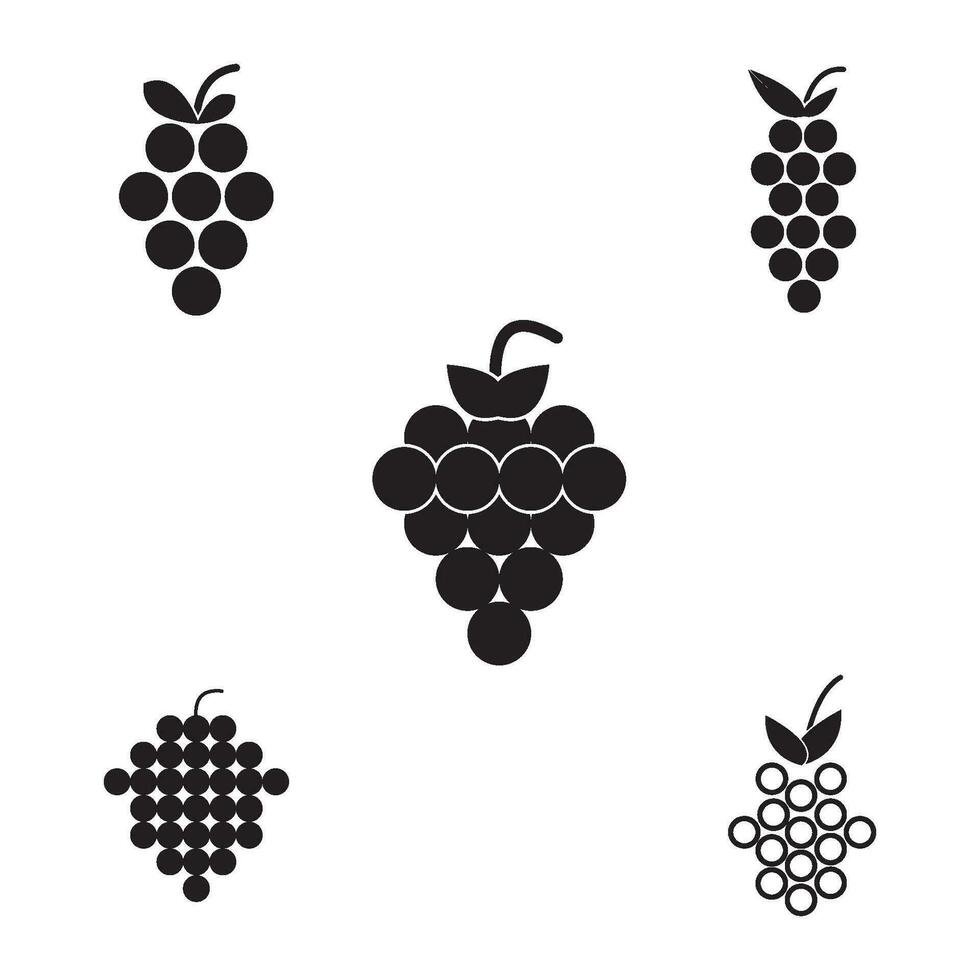 vetor de ícone de uvas