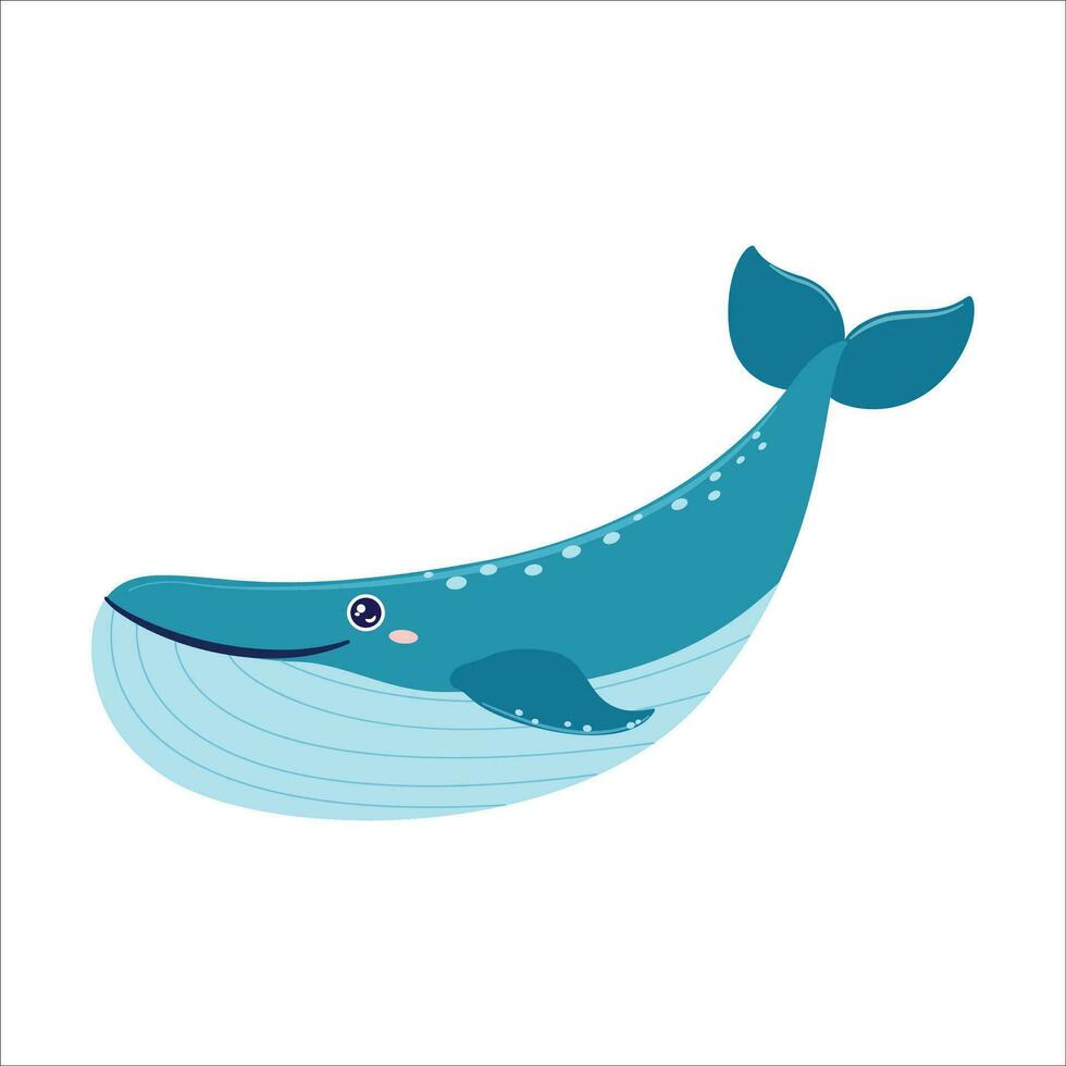 vetor ilustração do uma baleia, embaixo da agua mundo, marinho vida