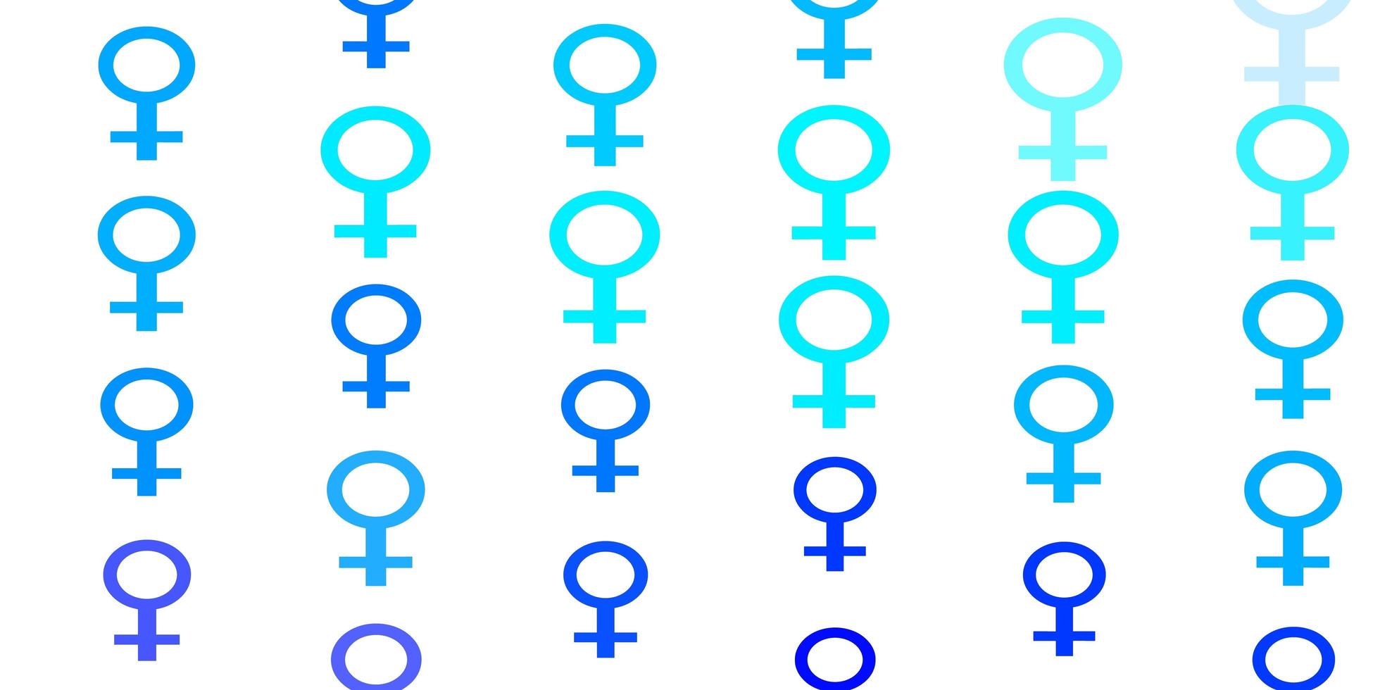pano de fundo rosa claro, azul vector com símbolos de poder da mulher.