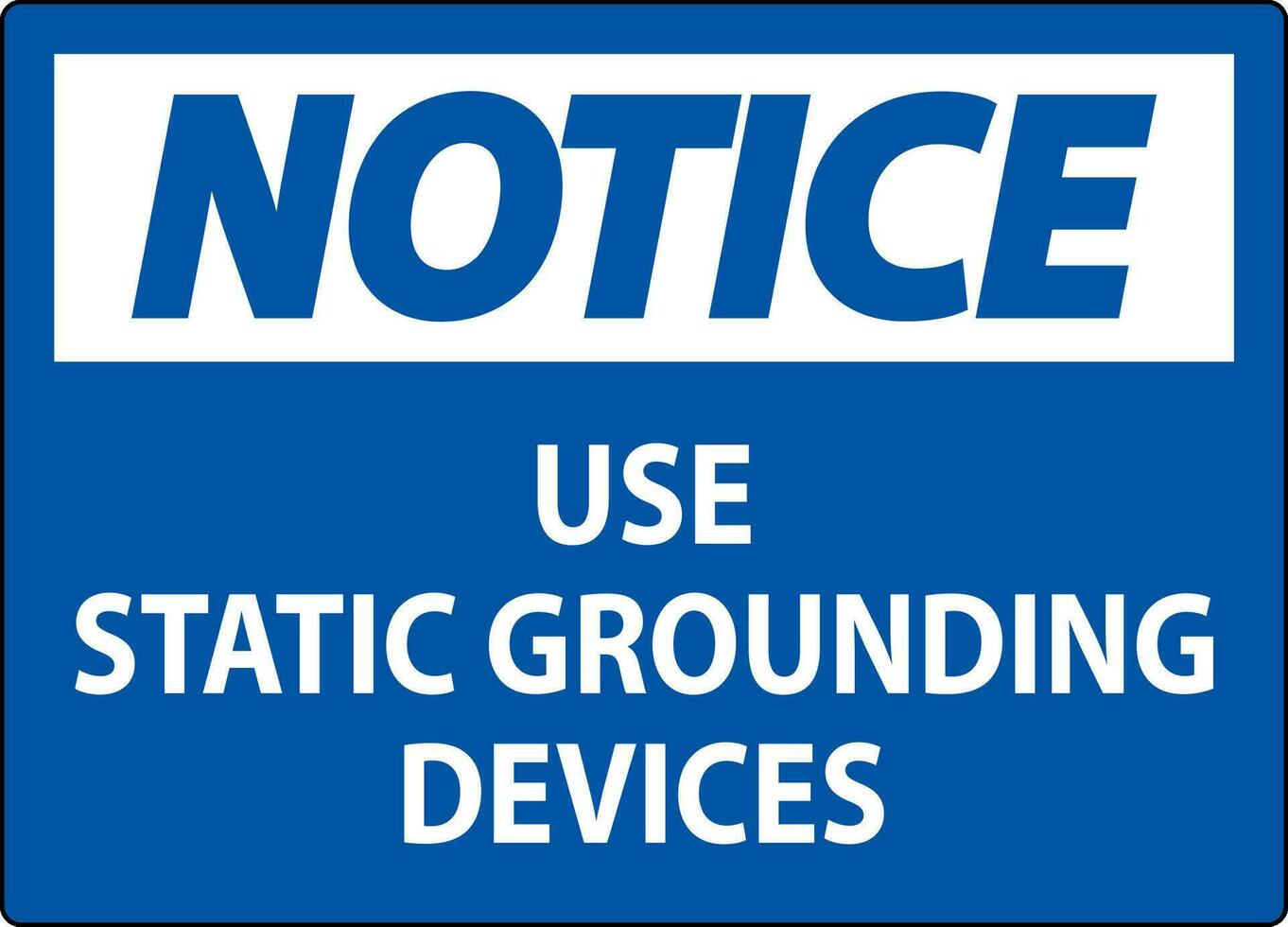 aviso prévio placa usar estático aterramento dispositivos vetor