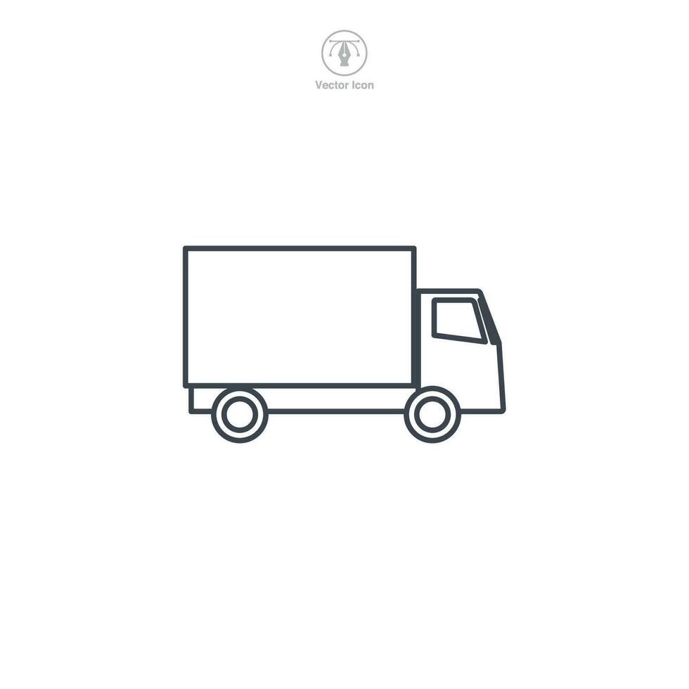 caminhão ícone símbolo vetor ilustração isolado em branco fundo