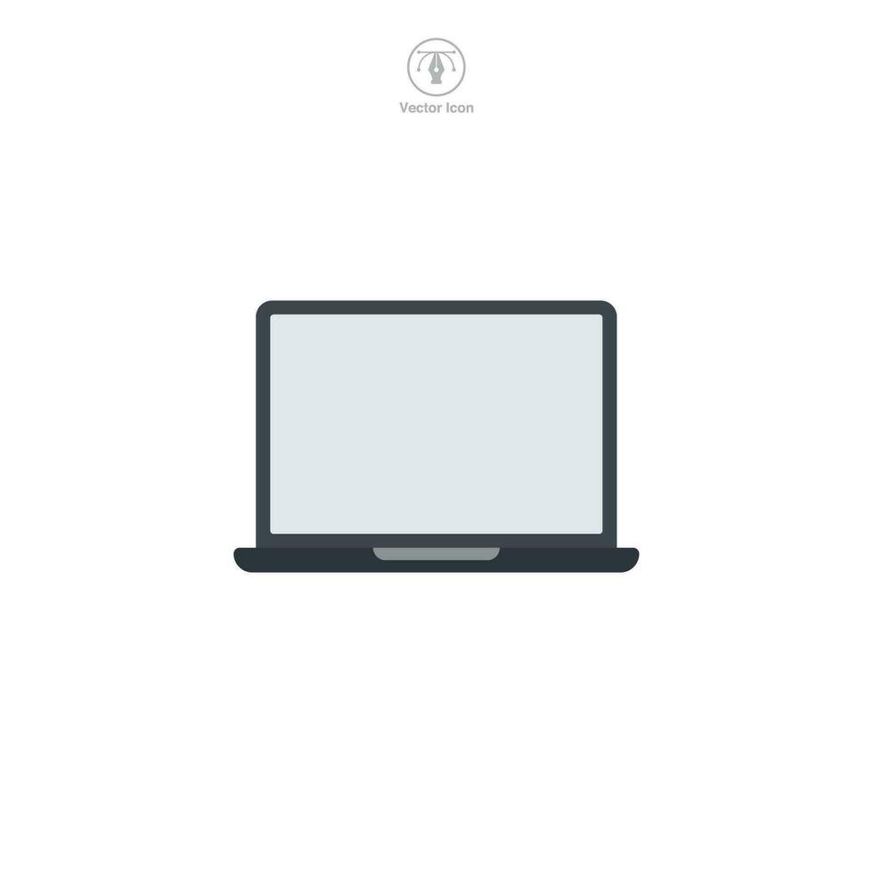 computador portátil ícone símbolo vetor ilustração isolado em branco fundo