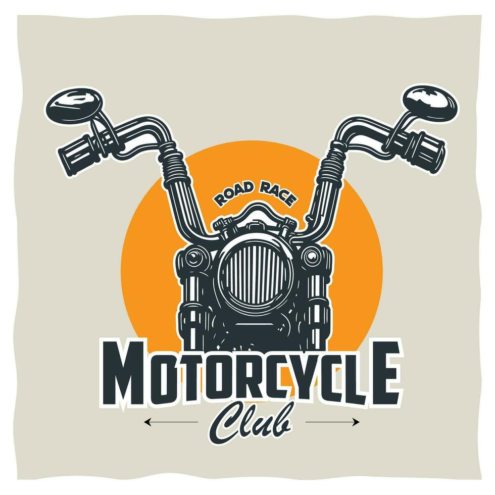 motocicleta t camisa rótulo Projeto com motocicleta elemento ilustração vetor