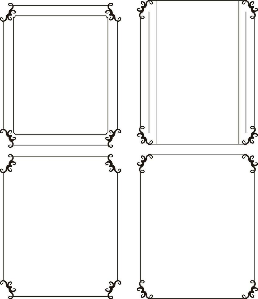vintage quadro, Armação fronteira estilo vetor-04 vetor