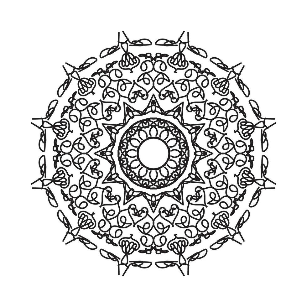 mão desenhado mandala. decoração dentro étnico rabisco ornamento. vetor