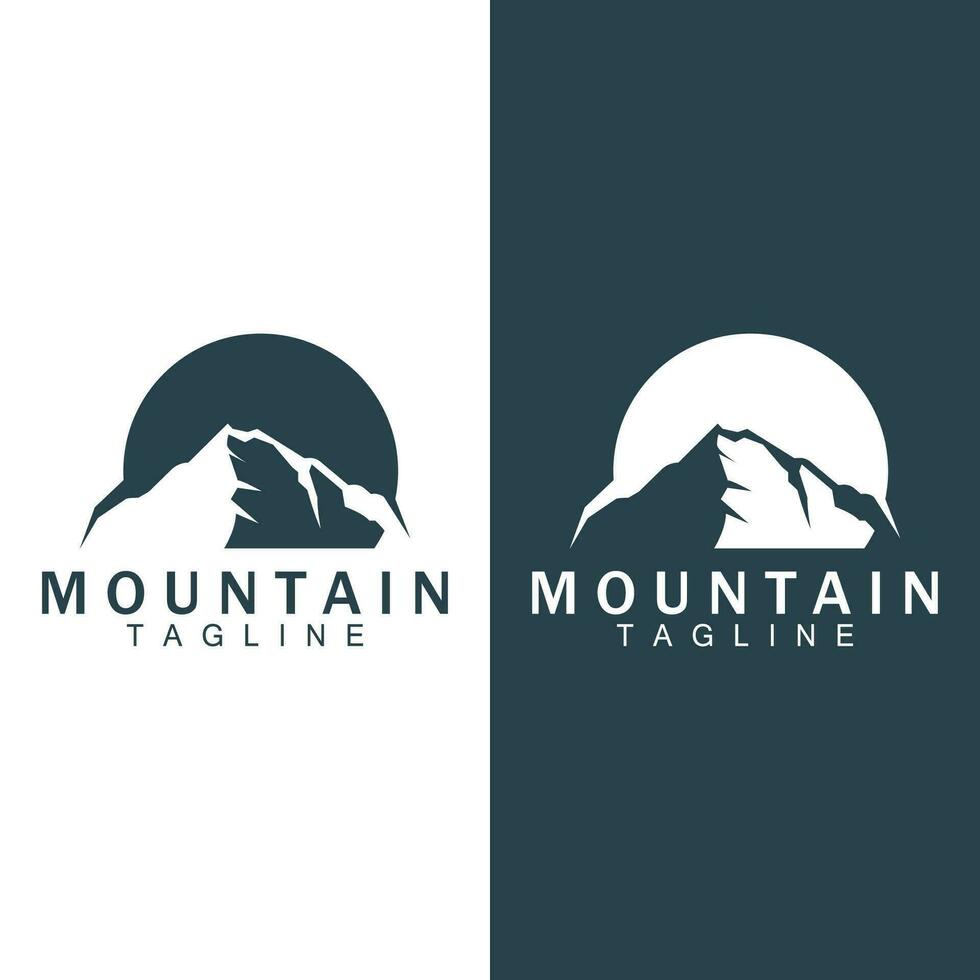 montanha logotipo simples ilustração silhueta modelo vetor Projeto