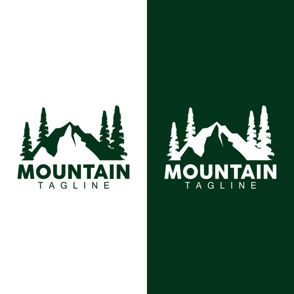 montanha logotipo simples ilustração silhueta modelo vetor Projeto