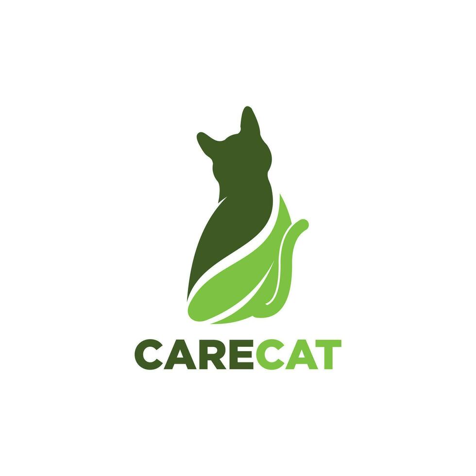 gato logotipo, animal Cuidado dentro círculo forma abstrato moderno vetor Projeto