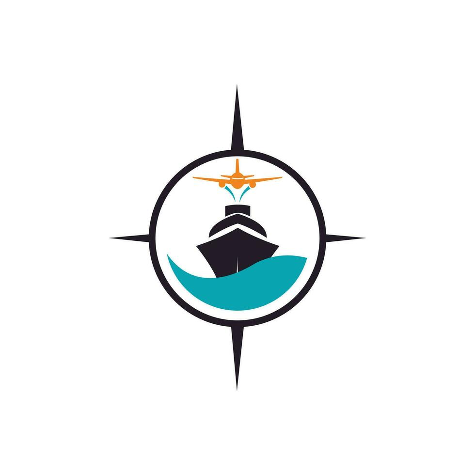 navio vetor logotipo gráfico abstrato moderno