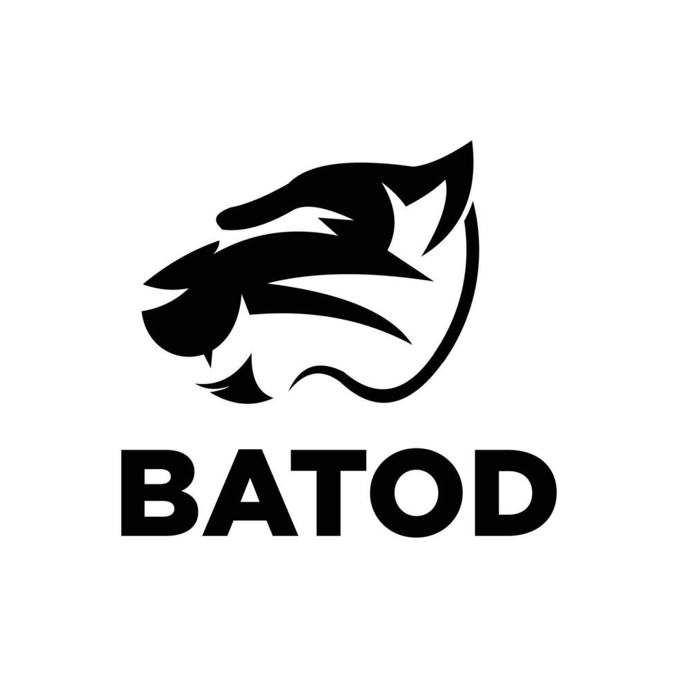 ilustração vetorial de design de logotipo de tigre rugindo vetor