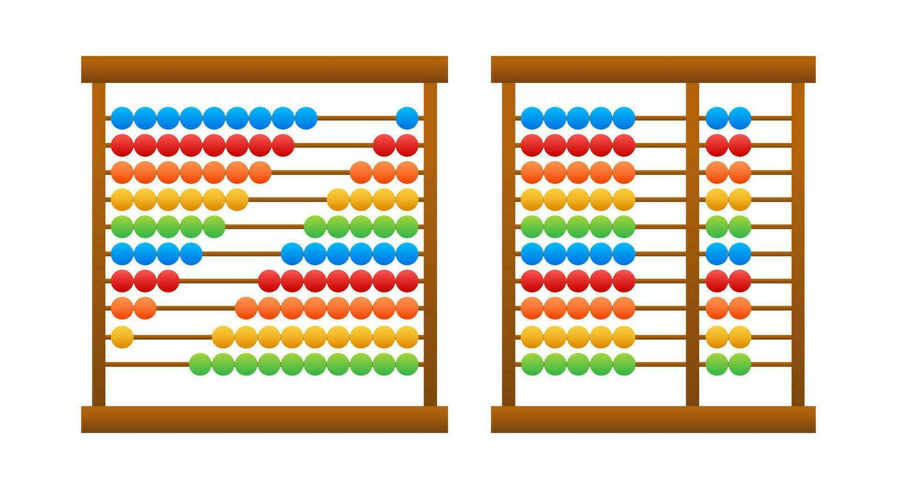 de madeira ábaco ícone. calculando ferramenta. vetor estoque ilustração.