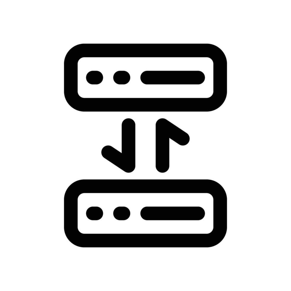servidor transferir linha ícone. vetor ícone para seu local na rede Internet, móvel, apresentação, e logotipo Projeto.