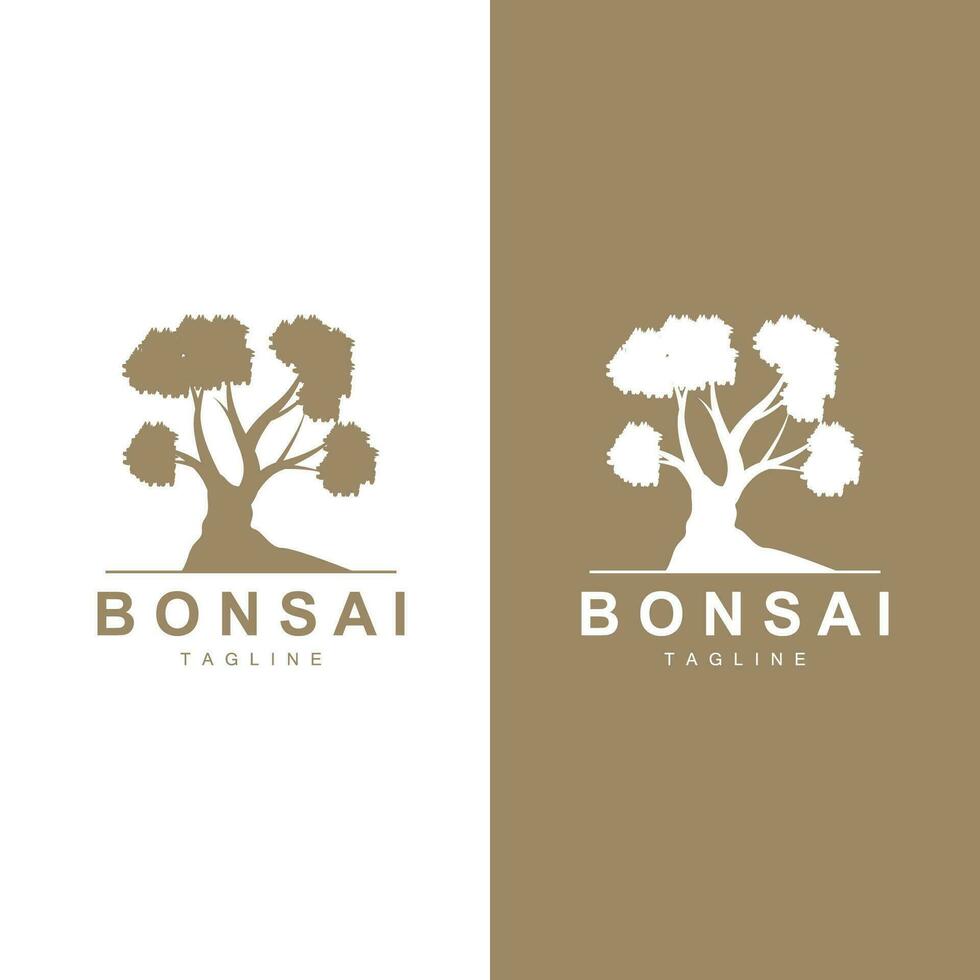 bonsai árvore logotipo vetor símbolo ilustração Projeto