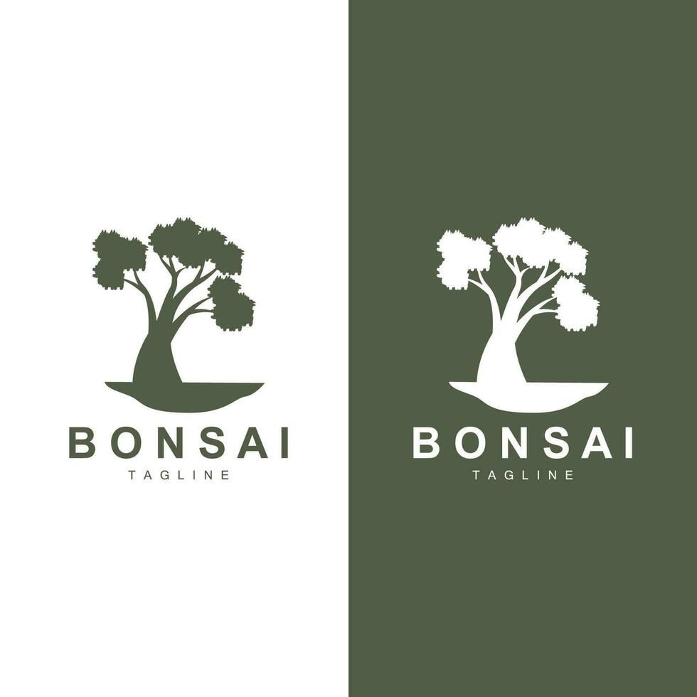 bonsai árvore logotipo vetor símbolo ilustração Projeto