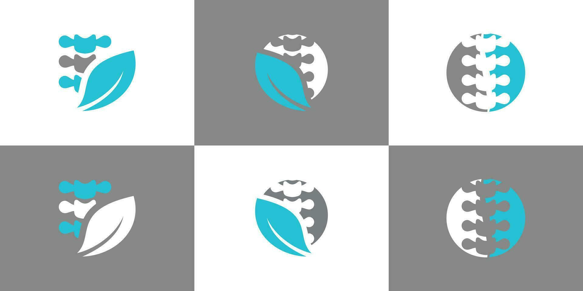 vetor quiropraxia ícone vetor logotipo Projeto com criativo único conjunto conceito Prêmio vetor
