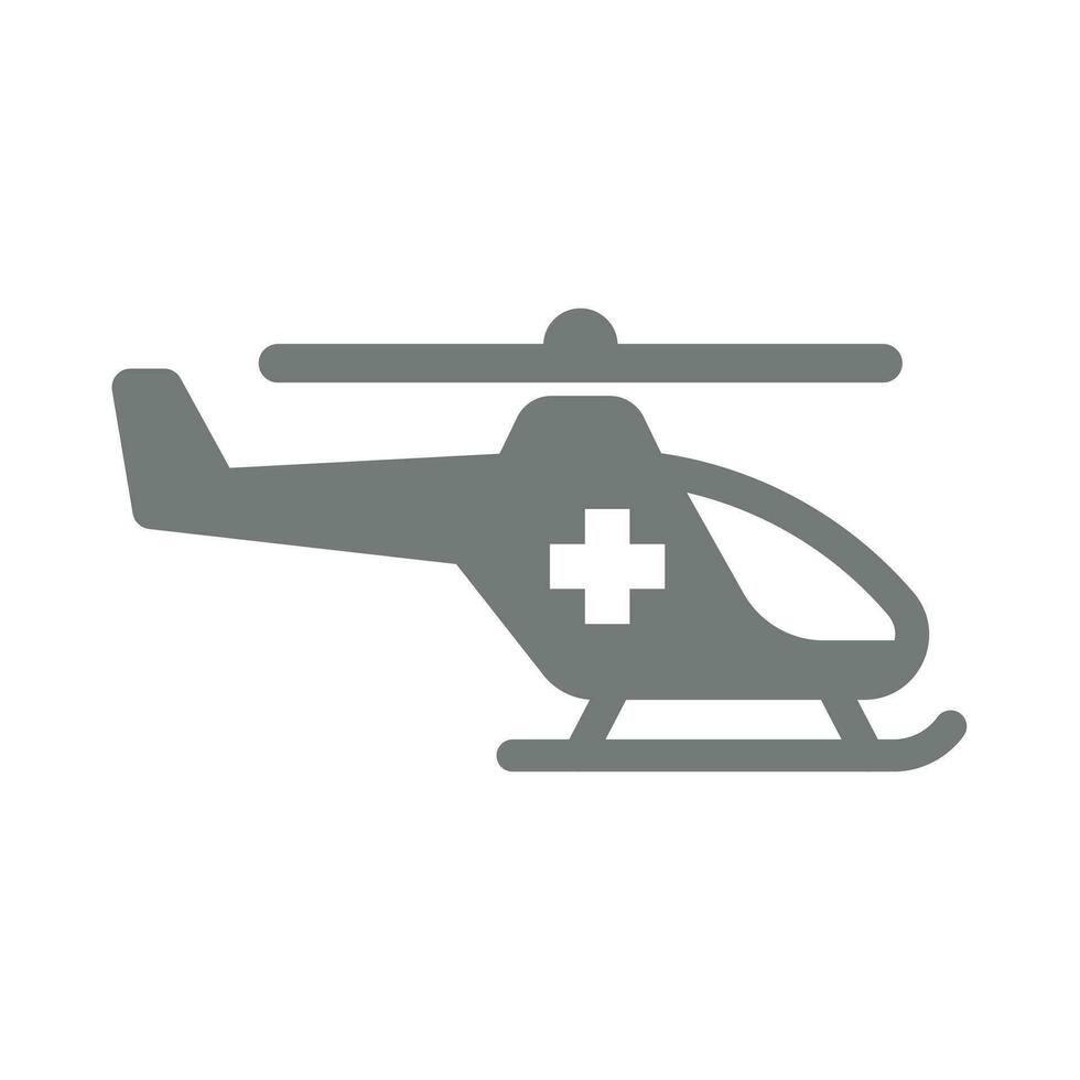 ar médico ajuda vetor ícone. helicóptero, emergência símbolo.