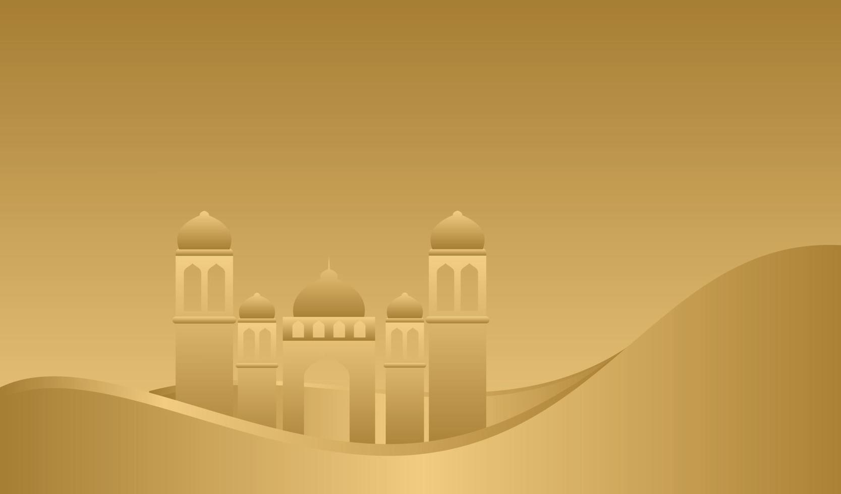 fundo islâmico com vetor de desenho de mesquita