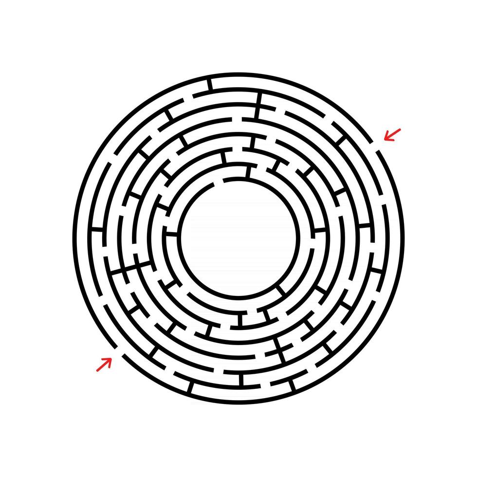 labirinto abstact. jogo para crianças. quebra-cabeça para crianças. enigma do labirinto. ilustração vetorial. vetor