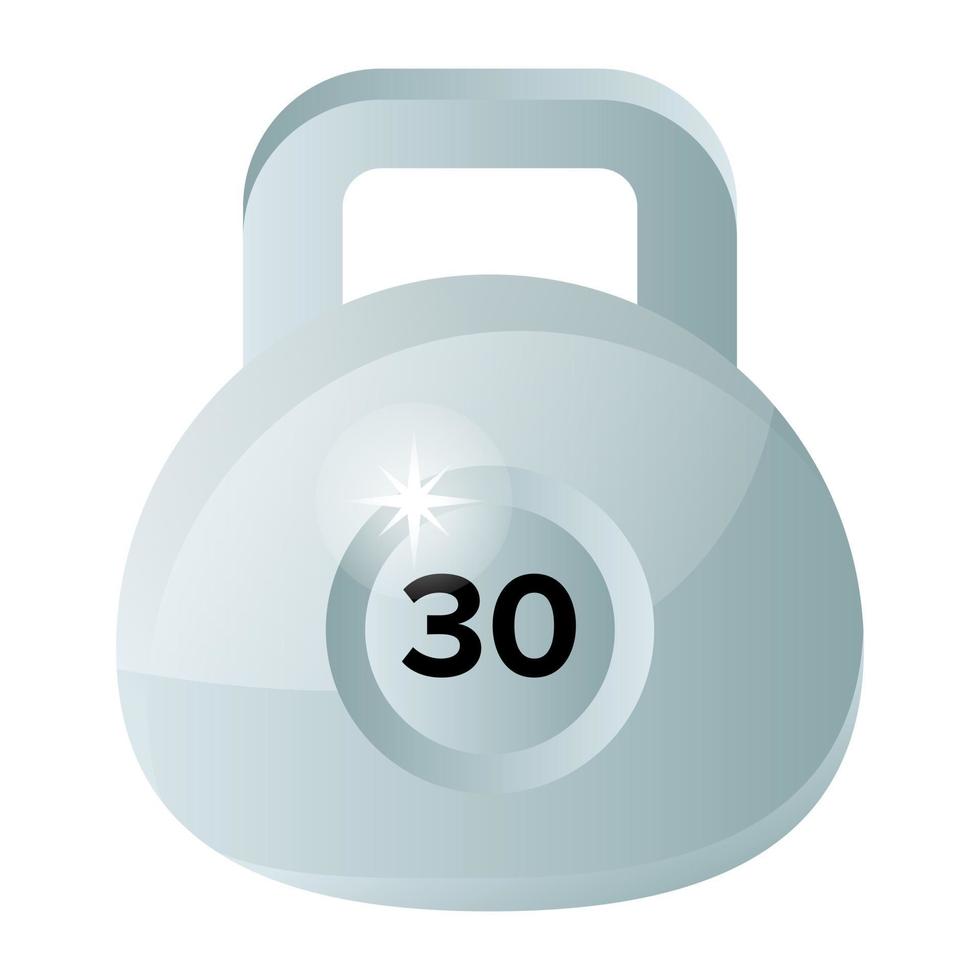 Kettlebell identificador de peso vetor